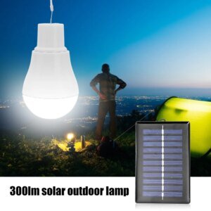5V 15W 300LM energía Solar portátil lámpara al aire libre luces de carga USB bombilla LED de bajo consumo de energía de larga duración