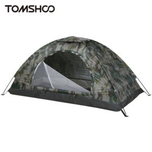 Tomshoo-tienda de campaña ultraligera para 1/2 personas, tienda de campaña portátil de una sola capa con revestimiento Anti-UV UPF 30+ para pesca en la playa al aire libre