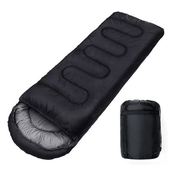 Saco de dormir para acampar, ligero, 4 estaciones, sobre cálido, mochilero, momia al aire libre, saco de dormir de invierno de algodón
