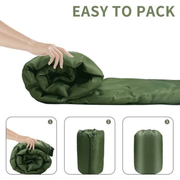 Saco de dormir para acampar, ultraligero, impermeable, sobre cálido para 4 estaciones, sacos de dormir para mochilero, para viajes al aire libre y senderismo - Image 4