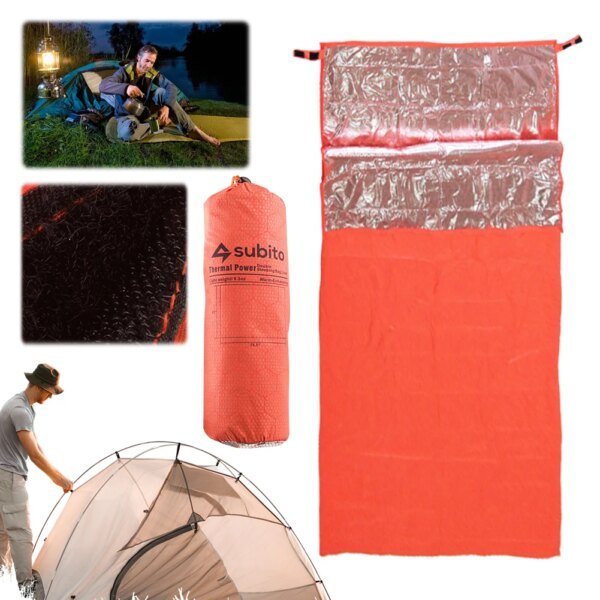 Saco de dormir ultraligero impermeable, saco de dormir individual para mantener el calor, saco de dormir de emergencia, equipo de supervivencia al aire libre - Image 5
